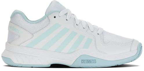 K-Swiss Women's Court Express Pickleball Shoe, White/Blue Glow, 8 M