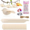 16pcs Kit Manualidades Niños de Pájaros de Madera en 3D, Juego de Maderas para Manualidades para Niños Pintar Manualidades Infantiles de Madera, Manualidades Regalo Navidad Pascua con Pegatinas