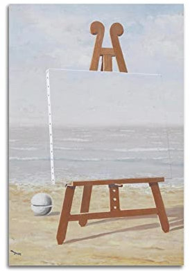 JAHER René Magritte Paintings – (La Belle Captive, 1946) Poster-Kunstdruck, Wandbild, Foto, Farbe, Hängebild, Familienzimmer, Dekoration, Geschenk, 30 x 45 cm