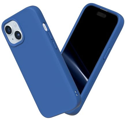 RhinoShield Case kompatibel mit [iPhone 15] | SolidSuit - Stoßdämpfende & schlanke Schutzhülle mit Premium Finish - 3.5 Meter Fallschutz - Kobaltblau