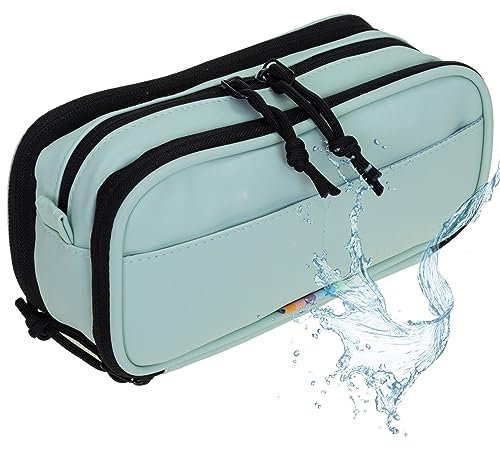 Elephant Mäppchen Federmäppchen Utensilo Aufbewahrungstasche klein Stiftetasche Kabeltasche wasserfest Organizer Büro Plane Hydro Pencil Case 12828 (Mint Grün)