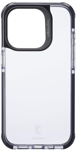 cellularline - Tetra Force Strong Guard - iPhone 15 Pro - Flexible, stoßfeste Schutzhülle mit integrierter antibakterieller Technologie - Transparent