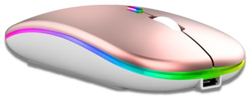 CRAZY PRICED Bluetooth Mouse for Laptop,Wireless Mouse Rechargeable Silent Lightweight Slim Cordless Mouse Compatible with iPad,Macbook air/pro,Chromebook,Desktop,PC,Computer (Rose Gold)