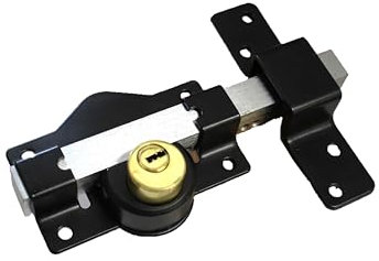 Haven Heritage Long Throw Security Gate Lock for Garden Gates - Double Long Throw Lock Gate Locks for Wooden Gates - Durable, Easy Install, Long Throw Gate Lock with 5 Keys - 70mm