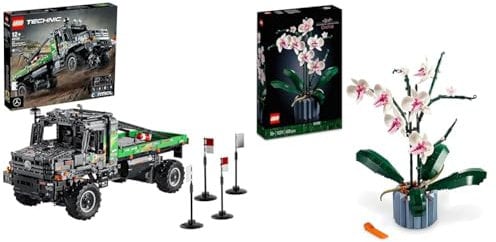LEGO 42129 Technic 4x4 Mercedes-Benz Zetros Offroad-Truck & 10311 Icons Orchidee