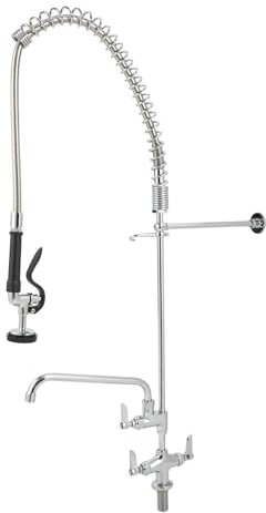 OUBUBY Ausziehbare Wasserhähne, Küchenarmaturen Manuelle Multifunktionsspritzventile Industriearmaturen Spülbrausen Warm und Kaltwasserhähne für Den Privaten und Gewerblichen Gebrauch