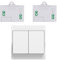 Cerhot Remote Light Switches Wireless, Interruttori di controllo remoto, Interruttore luce cinetico, Interruttore luce wireless Per luci Illuminazione domestica Senza batteria (EU 2 marce, 1 V2 A)