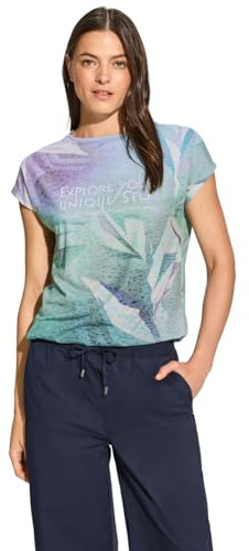 Damen Burn-Out T-Shirt mit Print