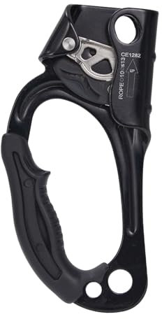SOB Ascender à Main d'escalade, Main Ascendeur d'escalade Arbre Arboriste Rappel Gear Équipement Corde Pince pour 8~13 MM Corde (Noir)