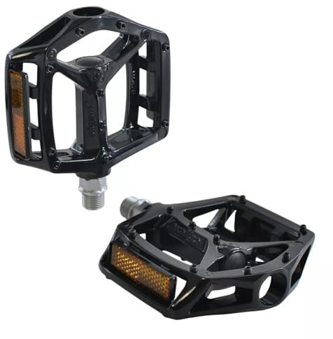 Wellgo MG3 Magnesium Pedale 9/16 Zoll für MTB BMX DH Plattform DU Lager, Schwarz, WE3101