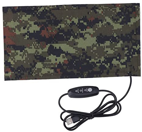 USB-Heizung, Heizblatt, USB-betrieben, Elektrische Stoffheizung, Wasserdicht, Warm, Kalt, Schutz, 3 Temperaturstufen, 1 Paar (20X25cm)