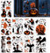 AYV 9 Blatt Halloween Fensteraufkleber,Halloween Fensterdeko,Halloween Türdeko Aufkleber,Halloween Fensterbilder Deko,Halloween Dekoration Haunt Fenster BilderHalloween Deko,Türdeko Kürbis Halloween