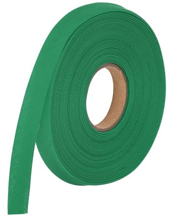 QUARKZMAN 12mm Baumwollköperband Baumwollband Saumband zum Nähen, Säumen, Quilten, Einfassen von Handwerk (Grün 10 Yards)