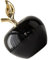 Zerodeko Keramik-Äpfel-Figur Schwarz Glasierte Apfel-Statue Lebensechte Apfel-Ornament Porzellan-Fruchtdekoration Für Weihnachten Halloween-Party Tischdekoration