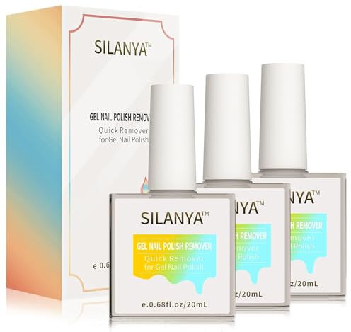 Gel-Nagellackentferner, Professioneller Entferner für UV-Gel-Nagellack, Schnelle und Mühelose Entfernung in 3-5 Minuten, Kein Alufolie Erforderlich, 20ml x 3er Pack