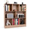 COSTWAY Bücherregal mit 8 Fächern, Standregal mit 3 Ebenen, Würfelregal, Büroregal, Aufbewahrungregal für Wohnzimmer, Schlafzimmer, Arbeitszimmer, Büro, 100 x 24 x 104 cm (Natur)