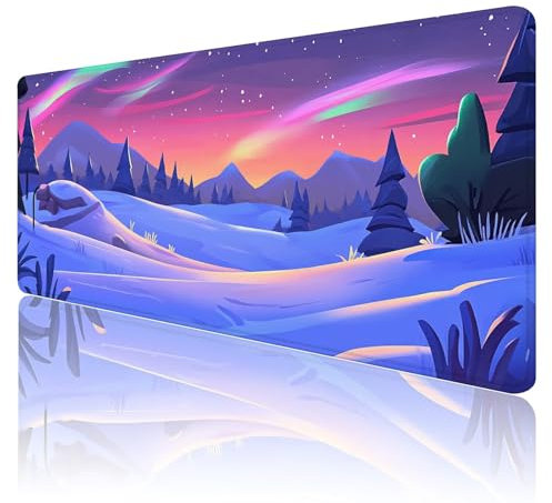 Tapis de Souris de Jeu paysage Tapis de Souris XXl 1600x800mm aurore Tapis Souris Gaming Grand, Avec Bords Surpiqués et Base en Caoutchouc AntidéRapant Surface, AméLiore La PréCision et La Vitesse Q78