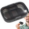 Hqunjikp Pilulier 3 fois par jour, pilulier portable, boîte à pilules de voyage, boîte à pilules esthétique, 3 compartiments séparés