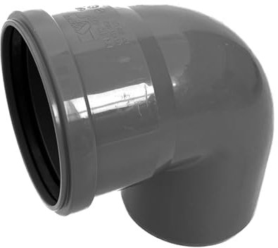 HT Bogen DN 75/90 87° Grau PP Kunststoff | mit Dichtung | Gummidichtung | Abwasser Installation | Kanalrohrsystem | komplettes HT-System