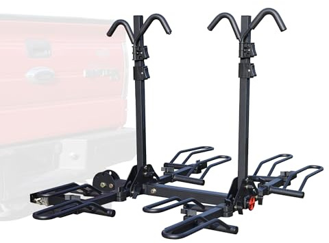 Rockland Foldable 4-Bike Rack, 160 lbs Capacity, Hitch Mount Bike Rack, Fits up to 2.5 Tire Width and 50 Wheelbase, Bike Carrier Rack for 2 Receiver for Cars SUVs Vans RVs