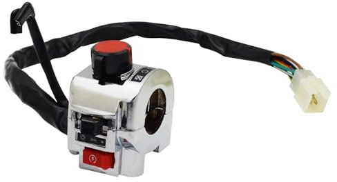 Interrupteur de Commande Gauche et Droite Ensemble De Commutateurs Électriques Pour Guidon De Moto, Démarrage, Klaxon, Faisceau, Phare Antibrouillard, Boutons Poussoirs Guidon de Moto Interrupteur