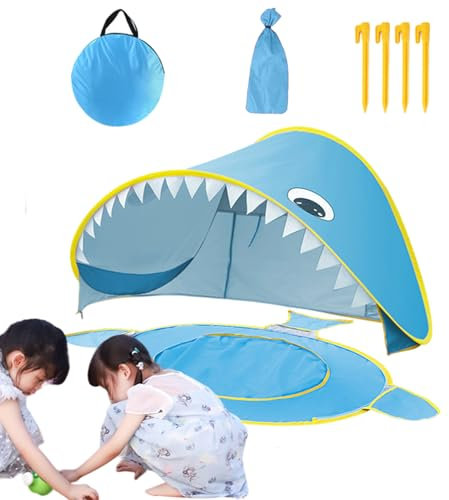 Lunaobrik Outdoor Kinder Spiel Baldachin | Cartoon- -Baldachin, wasserdichter UV-Schutz mit kleinem eingebautem Pool, tragbarer Faltbarer Unterstand für das in