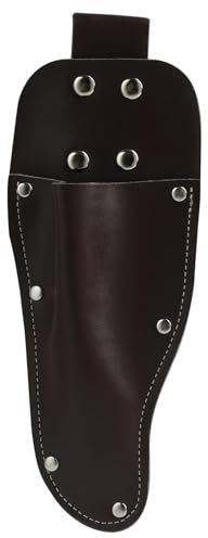 Echtleder Messertasche für Gürtel in Braun, Messerholster für Cuttermesser und Arbeitsmesser, robuste Gürtelhalterung mit Nietenverstärkung, Lederetui für Werkzeuge, Handwerker & Outdoor