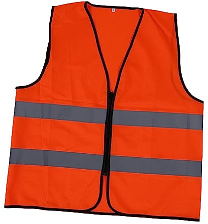 NUOBESTY Gilets réfléchissants sécurité réfléchissant rose haut veste réfléchissante gilet fluo de travail Gilet fluorescent gilet de saftey vêtements de sécurité polyester Orange