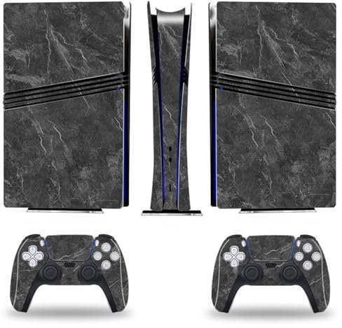 Anti Rayures pour PS5 Pro Skin Disc Edition & pour PS5 Pro Skin Digital Edition Console Et Contrôleur Vinyl Cover Skins Wraps Scratch Resistant Compatible 47126 sans Mousse(Digital Edition)