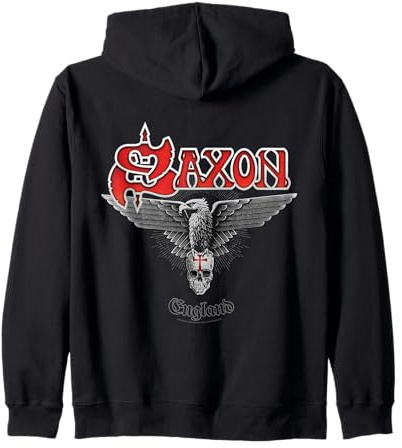 Official Saxon The Eagle Has Landed Heavy Metal Band Retro Zip Hoodie