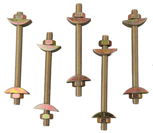 Homeponnew 5 Pack Slimline Toggle Bolts for Compact Laminate Worktops, Carbon Steel Fasteners, 8x50mm to 8x120mm, for Secure and Sturdy Connections