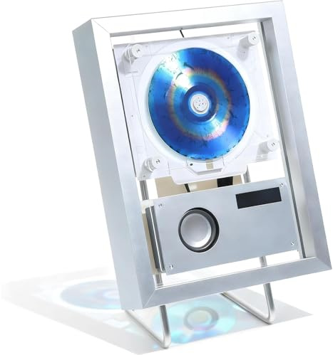 Wall Mountable CD Player with Bluetooth 5.1, Photo Frame, Remote Control, for Home, Gallery, Office Decor