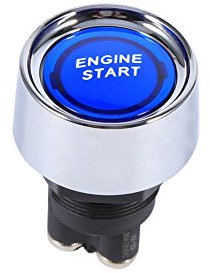 VGEBY Interruptor de Arranque del Motor Pulsador de Arranque El Botón del Comienzo del Motor de Coche de 12V para El Coche de Competición (Color : Azul)