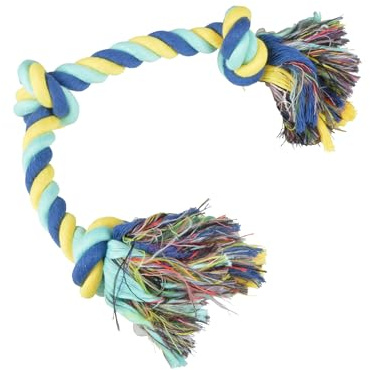 Douceur d'Intérieur Love Story Spielzeug, Seil, 3 Knoten, Durchmesser 2 x 50 cm, Blau, Grau, Orange