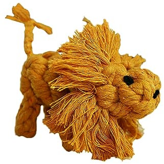 Pet Online Pet Cartoon Animal Cotton rope toy Trainer Dog Toy bear chew bite clean teeth rope Knot dog toy cat toy yellow Lion