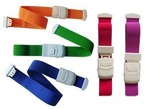 CAREOR 5 Pack Quick Release Tourniquet Bands Elastic Belt Medical Buckle Hemostatic Blood Tourniquet with Buckle at Home, Outdoors, Sports,Car, Camping, Workplace, Hiking & Survival