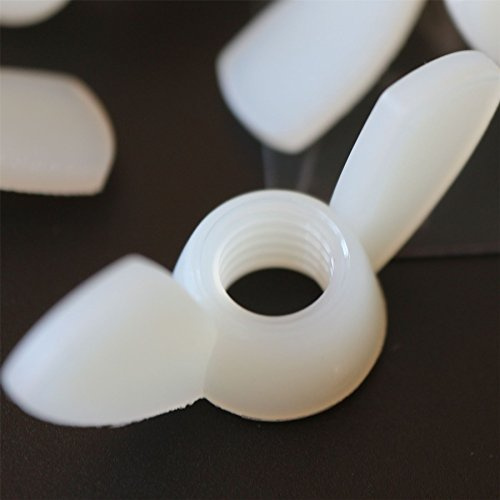 20x écrous papillon M8 en nylon naturel, à serrage manuel | Écrou papillon résistant à la corrosion et non conducteur, facile à serrer et à régler à la main