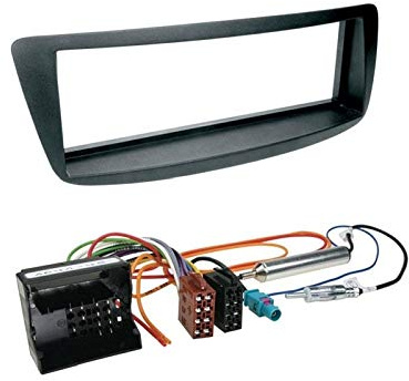 1 Din Radio Einbauset Blende Radioanschlusskabel Antennenadapter für Peugeot 107 (P) 2005-2014