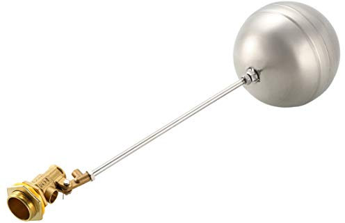 Sourcing Map Wasser-Schwimmerventil, 2,5 cm, DN25, automatischer Schwimmerkugelventil, Sensor für Wassertankpumpe, Edelstahl 304, 135 mm Kugel