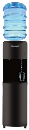 Frigidaire EFWC498 - Top Loading Cooler Dispenser -Hot & Cold Water - Child Safety Lock - Innovative Slim & Sleek Design, Holds 3 or 5 Gallon Bottles - Black
