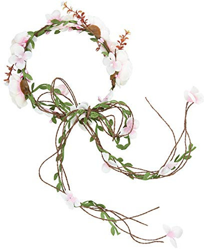 dressforfun 302792 Blumen Stirnband Haarband Blumenkranz, größenverstellbar, für Hochzeit oder Trachten Party, lila weiß