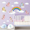 ufengke Adesivi Murali Unicorno Arcobaleno Adesivi Muro Nube DIY Vinile Removibile per Camere da Letto Bambini Ragazza Soggiorno Decorazioni Parete