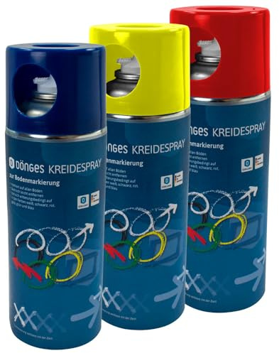 Dönges Kreidespray zur Bodenmarkierung pink | 6 x 400 ml Spraydosen | anwendbar auf verschiedenen Oberflächen | Markierungsspray, Bodenmarkierungsspray, Eventspray