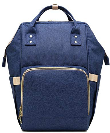 YOUCAI Baby Wickeltasche Rucksack Wickelrucksack Multifunktional Große Kapazität Babytasche Reisetasche Für Unterwegs Dunkelblau 27 * 15 * 40CM