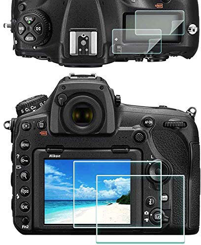 D850 Film de Protection d'Ecran pour Nikon D850 Appareil Photo,ULBTER D850 Protecteur Verre Trempé Optique 0,3mm Dureté 9H Anti-Rayure Anti-Trace Anti-Bulle -Lot de 4