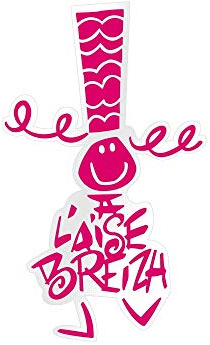 Autocollant BGOUDENE BIGOUD fabriqué en Bretagne (Fuchsia, Moyen (19 CM))