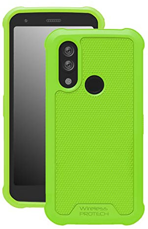 Wireless PROTECH Schutzhülle kompatibel mit CAT S62 PRO und S62. Schlanke, flexible, robuste Hülle mit Fallschutz (Limettengrün)