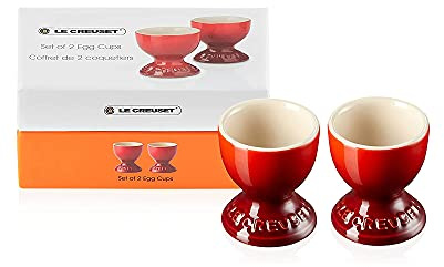 Le Creuset 2er-Set Eierbecher aus Steinzeug, Kirschrot, 89064000600003