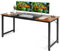 CASART Wooden Computer Desk, Industrial Laptop Table with Adjustable Footpads, Steel Frame Wide Desktop Writing Desks Computer Workstation for Home Office (160 x 60 x 75cm, Wide Desktop)