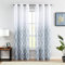 Beauoop Weiß Grau Voile Vorhänge Farbverlauf Leinenoptik Vorhänge Halbtransparente Gardinen mit Ösen Wohnzimmer Schlafzimmer Kinderzimmer 2er Set, 107 × 245 cm (HxB)